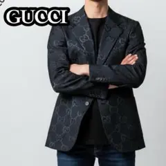 GUCCI　グッチ　ジャケット　メンズ ブラック　GG柄　0616 ②のサムネイル