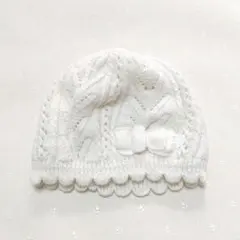 【新品　H&M】ニット帽  リボン帽子