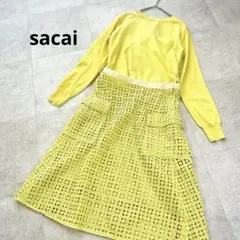sacai サカイ 14SS ロングワンピース ノースリーブ 異素材ドッキング 2026年最新】sacai レディース ロングワンピースの人気アイテム - メルカリ