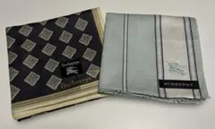 BURBERRY バーバリー ハンカチ 2枚セット メンズ 未使用品