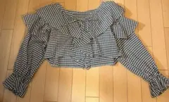 チェック ブラウス フリーサイズ LOWRYS FARM フリル