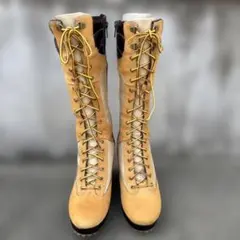 美品TIMBERLANDベージュ スエード メッシュ ロングブーツ