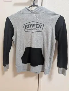 EDWIN パーカー 130サイズ グレー/ブラック
