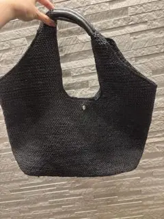 HELEN KAMINSKI ヘレンカミンスキートートバッグ　黒　ラフィア