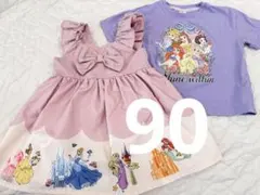 しまむら バースデイ ディズニープリンセス ワンピース&Tシャツ 90のサムネイル