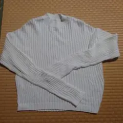 ユニクロU　ミドルゲージクルーネックセーター　S   白