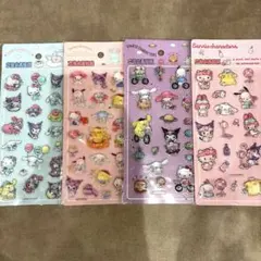 4枚セット サンリオ うるちゅる ボンボンドロップシール 立体