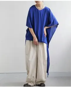 antiqua アンティカ 青 変形シャツのサムネイル