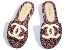 CHANEL ツイード ココマーク　サンダル