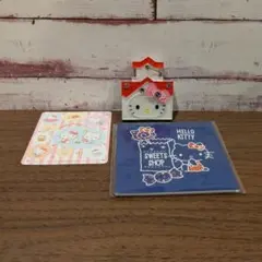 ハローキティ 3点セット（札幌時計台アクリル・付箋・シール）サンリオグッズ