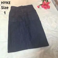 【人気☆オシャレ☆HYKE】デニムスカート　サイズ1のサムネイル