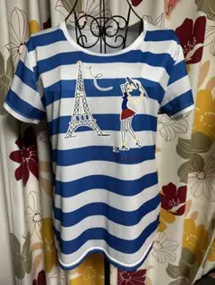 【美品】高機能 ELLE ストレッチ UVカット 吸汗速乾 Tシャツ Lのサムネイル