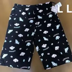 サンリオ　コギミュン 総柄 ハーフパンツ ルームパンツブラック