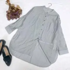 美品☆ロペピクニック ノーカラーシャツ 丈長め 38/Mサイズ