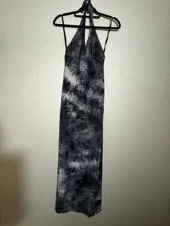 美品グレー系タイダイキャミワンピース