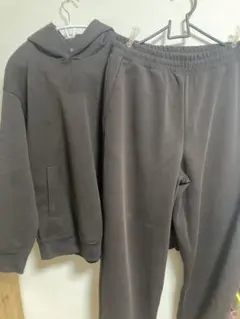 【セット】UNIQLO: C スウェットオーバーサイズプルパーカ・ワイドパンツ