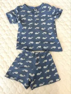 【PETIT BATEAU】クジラ柄 パジャマ / 110cm 5ansのサムネイル