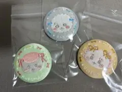 ちいかわ　刺繍缶バッチ2 ラッコ、くりまんじゅう、シーサー　3点セット