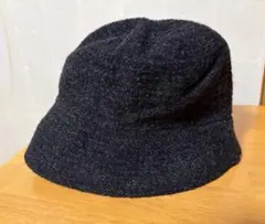 黒　帽子　秋冬用　サイズ（M/L）57.5㎝　（毛93% ナイロン7%）