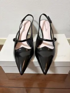 CHARLES&KEITH ポインテッドトゥメリージェーンスリングバックパンプス