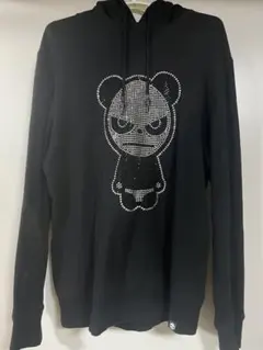 HIPANDA パンダストーン装飾 ブラックパーカー Mのサムネイル