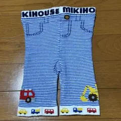 ミキハウス スパッツ 男の子 100 ストライプ ボーダー　乗り物　のりもの　車