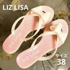 LIZ LISA リボン付き ビーチサンダル ベビーピンク サイズ38 即日発送のサムネイル