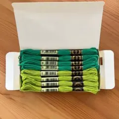 刺繍糸 25番 グリーン系 緑 黄緑 まとめ売り ハンドメイド 24束