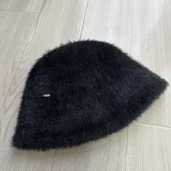【美品】LILY BROWN ファーバケットハット｜バケハ 黒 モコモコ 秋冬