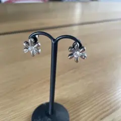 シルバー 花形 ピアス