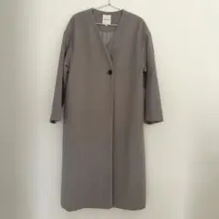 LEPSIM グレー ノーカラーコート フリーサイズ