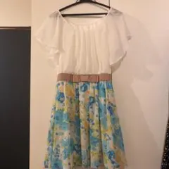 ピンクミックス　ワンピース　ドレス