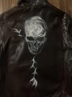 [paint remake] scull fire pattern レザーのサムネイル