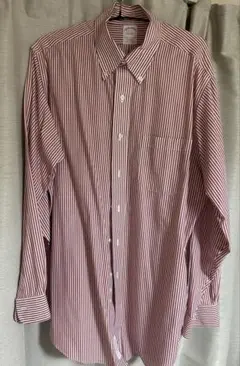 【値下げ】Brooks Brothers 赤ストライプシャツ 16-34