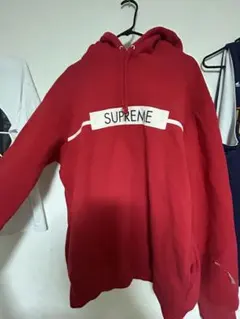 SUPREME 赤 パーカー　最安値 即日発送のサムネイル