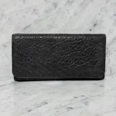 ALZUNI アルズニ 長財布 本革 ブラック 黒 肉厚 オールブラック