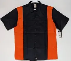 ディッキーズ ツートン 半袖ワークシャツ オレンジ ２ＸＬ 新品 レア