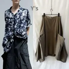 ワイズ　ヨウジヤマモトsize2ワンショルダースカート　カーキ ワイズ ヨウジヤマモトsize2ワンショルダースカート カーキ - メルカリ