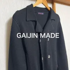 【美品】GAIJIN MADE ウールニット　トレンチコート　ブラックのサムネイル