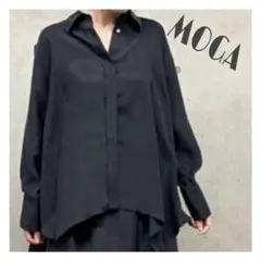 MOGA キュプラフィブリルドレープブラウス アイボリー系のサムネイル