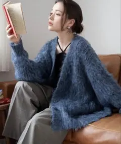 WEGO ブラッシュニットビッグカーディガン ニットカーディガン オーバーサイズ