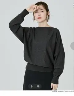 coca ボートネックドルマンニット