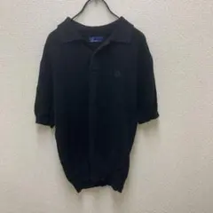 FRED PERRY ブラック サマーニット ポロシャツ　　 Mサイズ