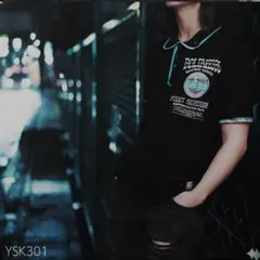 00s archive Y2K Grunge ストリート ブラック ビッグシャツ