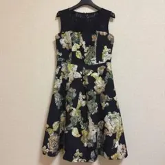 グレースコンチネンタル レース　フレアワンピース 花柄　レース　総柄