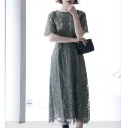 【未使用品】プールヴー　フラワースカラップドレス　パーティドレス　S