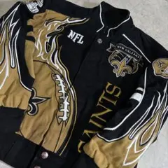 【140相当】NFL ニューオーリンズ・セインツ スタジャン キッズ 古着