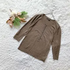 【23区】 (38/M) カットソー 七分袖 シンプル 綿100% 着回し 旅行