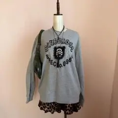 スカル刺繍スウェット　フェアリーグランジ　archive 00s' y2k