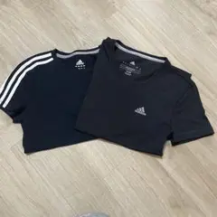 ［2点］adidas ブラックトップス